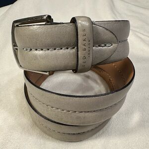 Ted Baker London Taupe and Tan Leather Belt